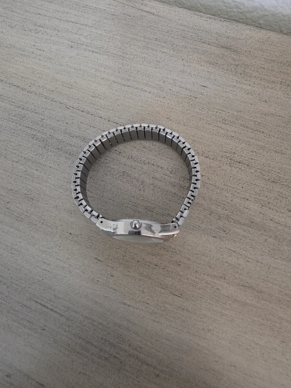 Silver Stainless Steel Quartz Watch - White Dial